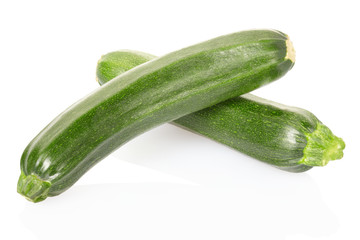 Zucchini on white, clipping path included