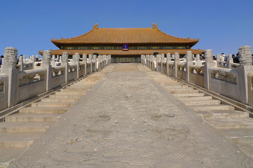The stairway to the Hall of Supreme Harmony in the Forbidden Cit