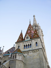 Fototapeta na wymiar St Matthias Cathedral Fishermens Bastion Budapest Hungary