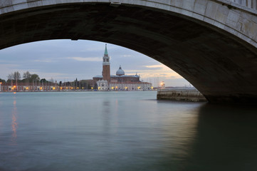 Fototapeta na wymiar View of San Giorgio Monastery in Venice, Italy