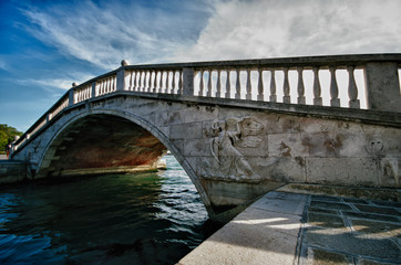 Typical scene of Venice City in Italy