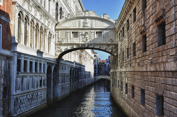 Fototapeta na wymiar The Bridge of Sighs in Venice, Italy