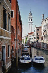 Typical scene of Venice City in Italy