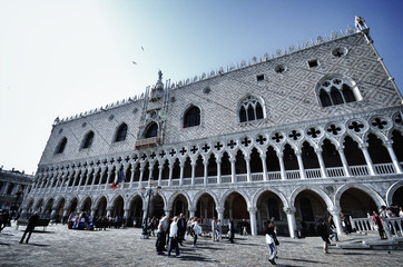 Fototapeta premium Typical scene of Venice City in Italy