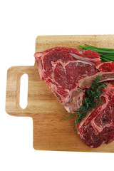 fresh red beef ribs