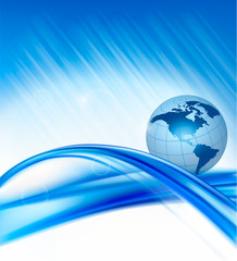 Business elegant abstract background with globe.