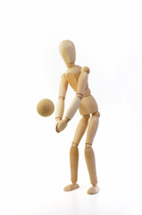 デッサン人形のレシーブシーン