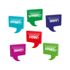 Questions speech bubbles