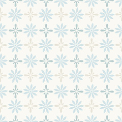 Seamless pattern with small blue flowers