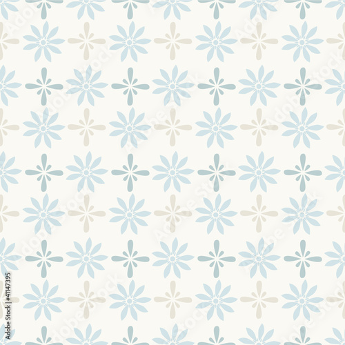 Seamless pattern with small blue flowers