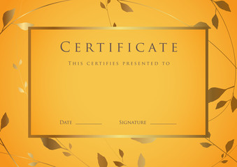 Certificate of completion template. Diploma