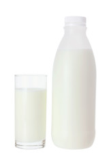 Milk in Bottle and Glass