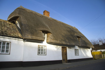 Fototapeta na wymiar English thatched house