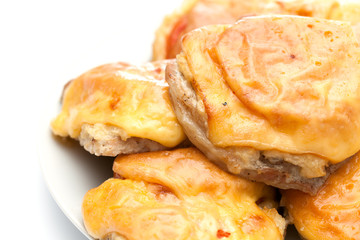 Fried meat stake on French