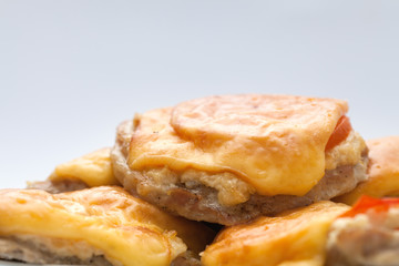 Fried meat stake on French