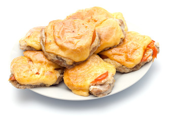 Fried meat stake on French