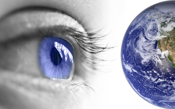 Oeil et plan&egrave;te terre