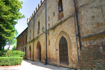 Fototapeta na wymiar Rossi Fortress of San Secondo Parmense. Emilia-Romagna. Italy.