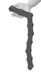 3d render of cartoon character with bike chain