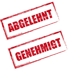 Stempel Abgelehnt & Genehmigt