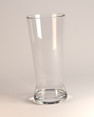 3d render of empty glass