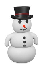 3d render of snowman character