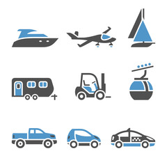 Obraz premium Transport Icons - A set of first
