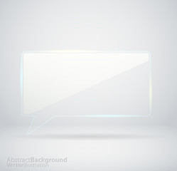 Transparent Glass chat box in vector format