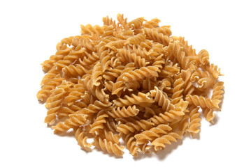 Wholewheat Fusilli pasta shapes