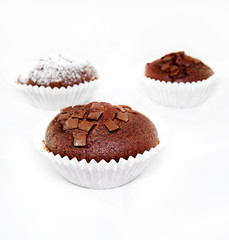 Fresh baked chocolate muffins