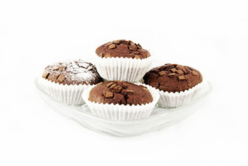 Fresh baked chocolate muffins