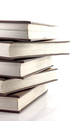 Books on white