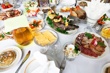 fresh salads and fish