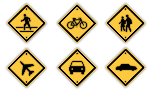 Traffic signs.