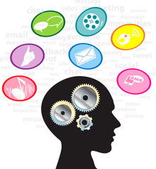 Social Head Silhouette