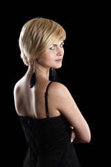 Fototapeta premium Woman with short blond hair