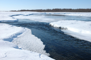 Чукотский АО, река Анадырь весной
