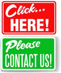 Please contact us click here store signs