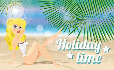 Obraz na płótnie Canvas Summer holiday card