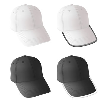 Blank baseball cap template.