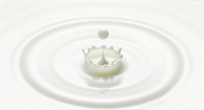 d drop creatmilk drop ripple and splash in crown shape