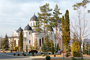 big orthodoxal church and yard