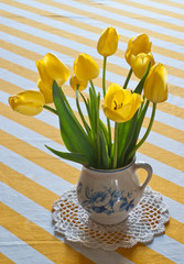 tulips in vase