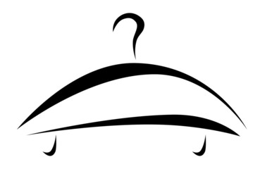 clothes hanger abstract illustration