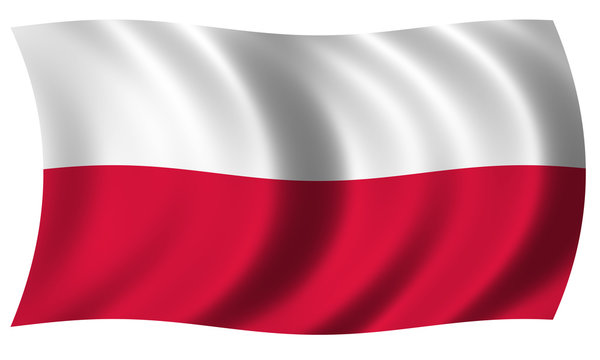 Fototapeta Poland flag in wave