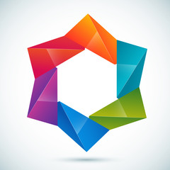 Vector illustration colorful abstract shape