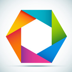 Vector illustration colorful abstract shape