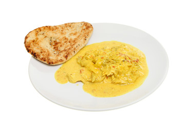 Chicken curry and naan