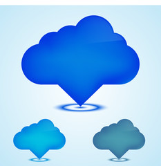 Vector web icons clouds set. Eps10