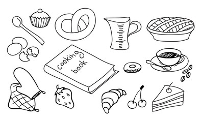 cooking  and baking vector set
